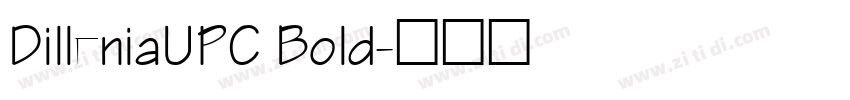 DilleniaUPC Bold字体转换